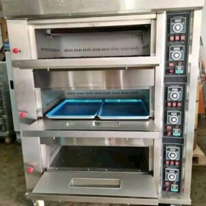 3 deck 6 tray oven